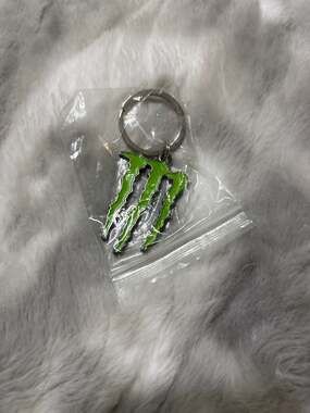 Monster Energy Green Claw Logo Metal Keychain
